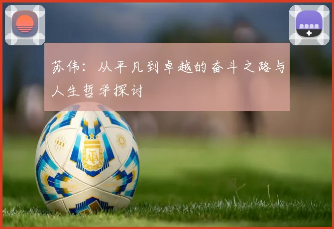苏伟：从平凡到卓越的奋斗之路与人生哲学探讨